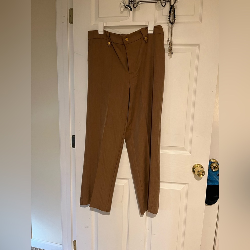 Women’s Tan Wide Leg Trousers